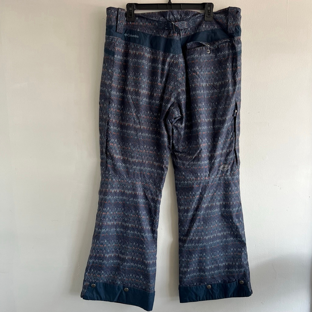 Columbia Women’s Blue & Orange Patterned Ski Snow Pants XL